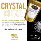 Gold Standard Organic Sulfur Crystals 1lb - 99.9% Pure MSM Crystals - High-Purity MSM Supplement Powder - Large Granular Flakes - 3rd Party Tested for Purity