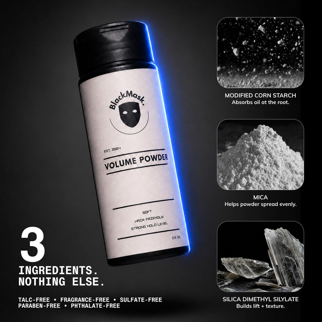 BlackMask Instant Hair Texture Powder for Men, Strong All-Day Hold, 1 Pack