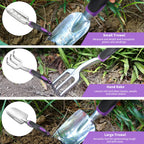 Covacure Gardening Tool Set, 11 Pcs Heavy Duty Aluminum Alloy Garden Tools