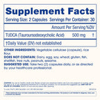 ProHealth Pure TUDCA | Clinically Studied | Third-Party Tested | 500 mg per Serving, 60 Capsules