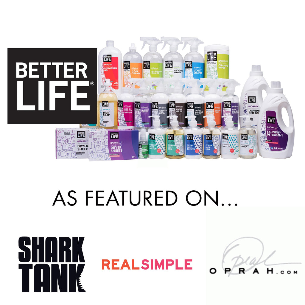 BETTER LIFE Granite Cleaner and Polish - Stone Countertop Cleaner for Marble, Quartz, Slate, Concrete Surfaces or Floors - Streak-Free Granite Stain Remover - 1 Gal Refill, Pomegranate & Grapefruit