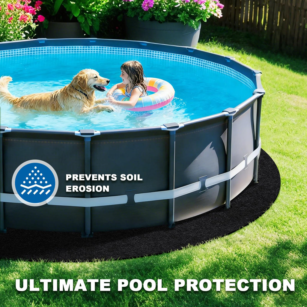 300G/M² Thicker Pool Liner Pad for Above Ground Swimming Pools,10 Ft Round Under Pool Padding, Durable Geotextile Material, Double Density Puncture Resistant, Extend Liner Life,Mats for Pool Bottom