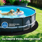 300G/M² Thicker Pool Liner Pad for Above Ground Swimming Pools,12 Ft Round Under Pool Padding, Durable Geotextile Material, Double Density Puncture Resistant, Extend Liner Life,Mats for Pool Bottom