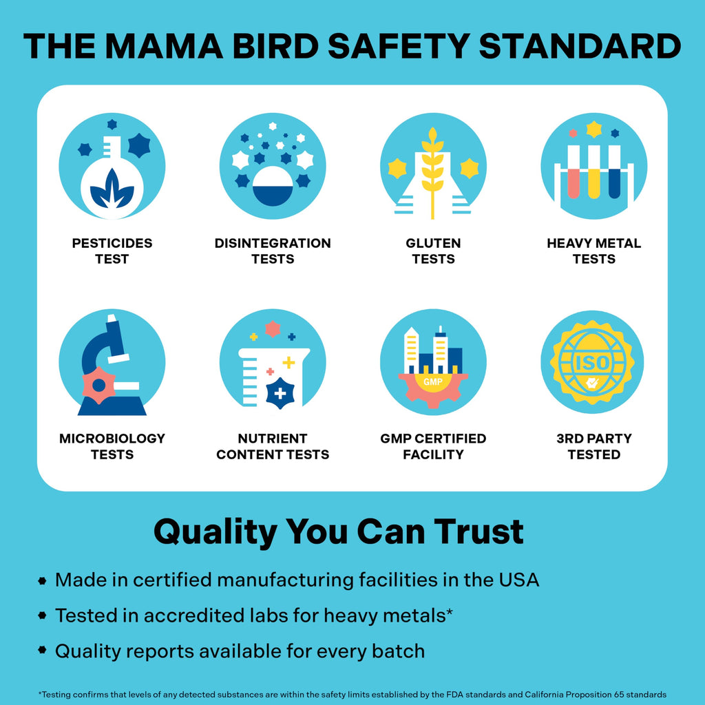 Best Nest Wellness - Mama Bird - Prenatal Multi+ (30 Servings) - No Iodine or Iron - Prenatal Vitamins for Women - Supports Baby Brain Health - Methylated Multivitamin