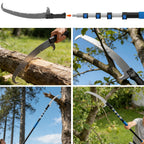 Manual Pole Saw for Tree Trimming, 26FT Telescoping Extension Pole Tree Pruner with 24" Blade, Hand Pole Saw for Cutting High Branches, Detachable Pruning Saw for Garden Yard Maintenance