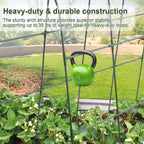 iGreely Cucumber Trellis for Raised Bed, U-Shape Garden Arch Metal Support for Climbing Plants, Metal Arch Vegetables Trellis, Plant Support for Vine (Green, 69.3" L×30" W×47.2" H)