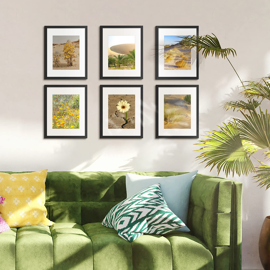 upsimples 11x14 Picture Frame, Gallery Wall Frames Set of 5, Black