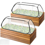 2 Pcs Pop Up Garden Rows Plant Cover,Raised Garden Beds Plants Protector