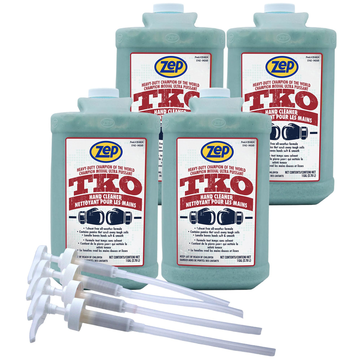 Zep Heavy-Duty TKO Industrial Hand Cleaner - 1 Gallon (Case of 4)