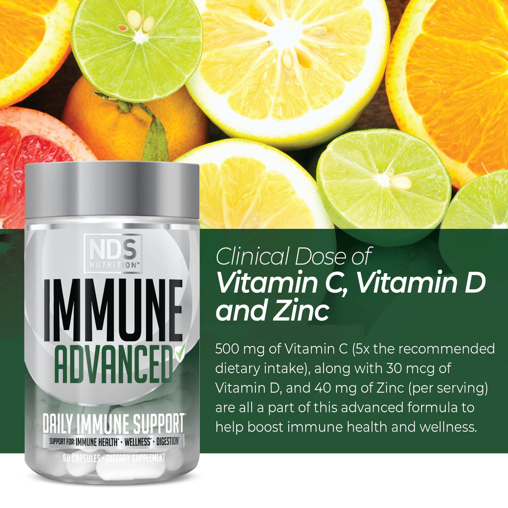 FitLife Brands Adults Nutrition Advanced Immune Booster – Comprehensive Immune Suppor with Elderberry, Vitamin C, Vitamin D, Zinc and 5 Billion CFU Probiotic - Herbal Immune Defense (90 Capsules)