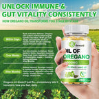 BEWORD Oil of Oregano with Black Seed Oil, 90/280/560/840 Softgels, 9000mg Per Serving – 2-in-1 Oregano Supplement for Immune Health with High Carvacrol & Thymoquinone | Plant-Based, Non-GMO