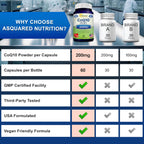 aSquared Nutrition CoQ10 200mg - 60 Capsules - CO Q 10 Supplement - Coenzyme Q10 Ubiquinone Pills - Vegan CoQ-10 Extra Antioxidant Vitamin - Alternative to Softgels & Gummies