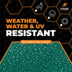 Heavy Duty Poly Tarp - 16' x 20' (4-Pack) - 10 Mil Thick Waterproof, UV Blocking Protective Cover - Reversible Green and Black - Laminated Coating - Grommets - by Xpose Safety