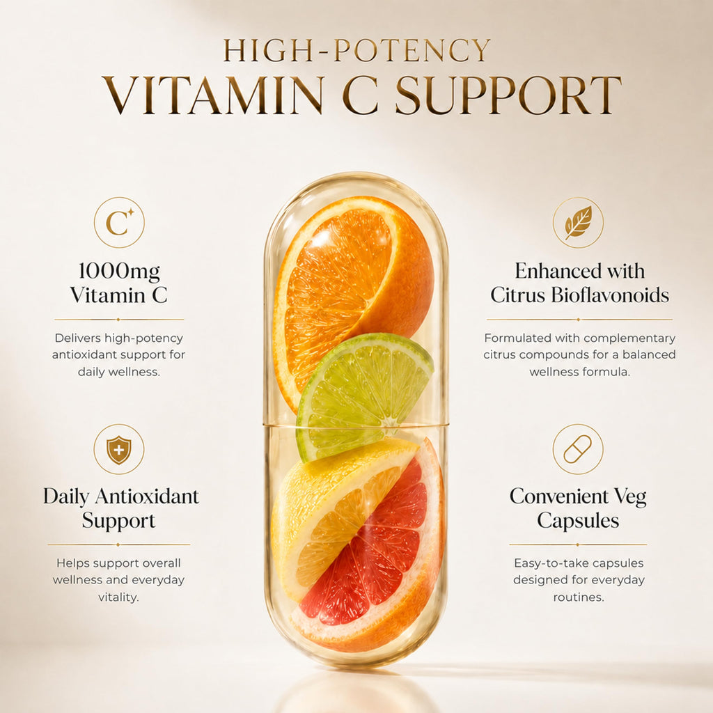 Cocó March N.M.D Vitamin C 1000mg – Gluten Free & Vegan Immune Support Supplement – Vitamin C for Women & Men - Soy Free, Dairy Free & Non-GMO – Easy-to-Swallow, 120 Veg Capsules