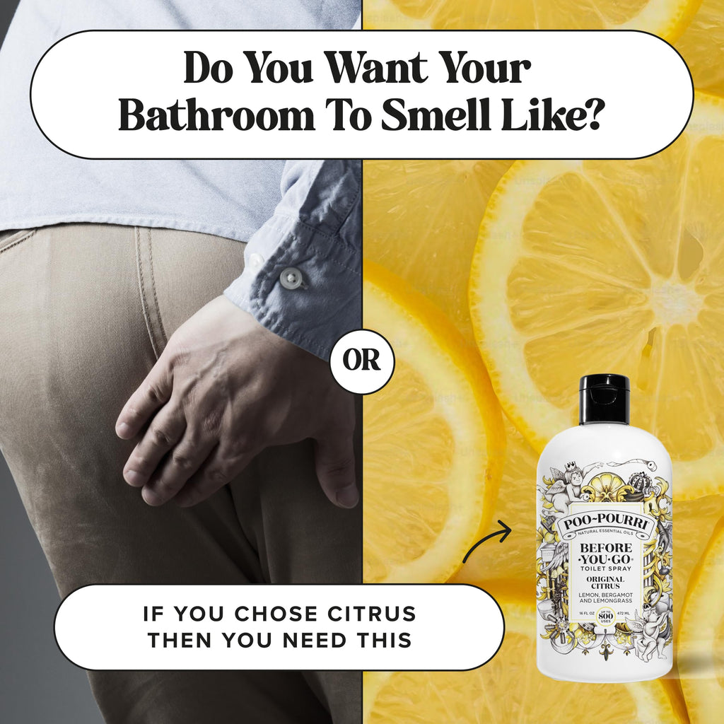 Poo-Pourri Before-You-Go Toilet Spray Refill, Original Citrus, 16 Fl Oz