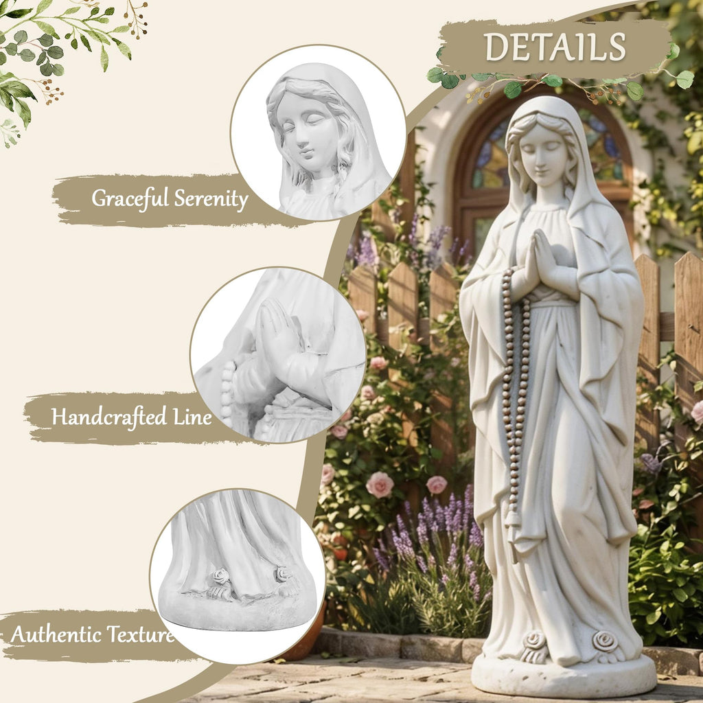 BETISEF Virgin Mary Praying Statue, Outdoor 30 Inch Tall Large Religious Garden Statue, Blessed Mother Outdoor Statue, Virgen De Guadalupe Statues for Yard, Patio, Home Decor