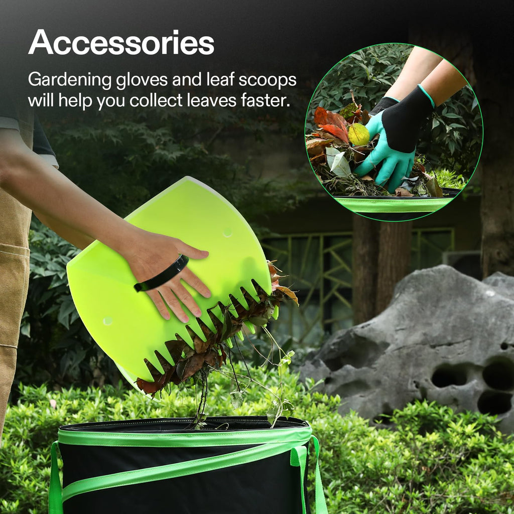 VIVOSUN 2-Pack 47-Gallon Collapsible Garden Bag, Yard Waste Containers