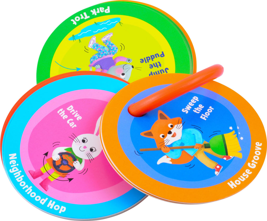 MOLLYBEE KIDS Preschool Dance Party Cards Everyday Moves, Gifts for Ages 3+, Toddler Travel Game and Activity