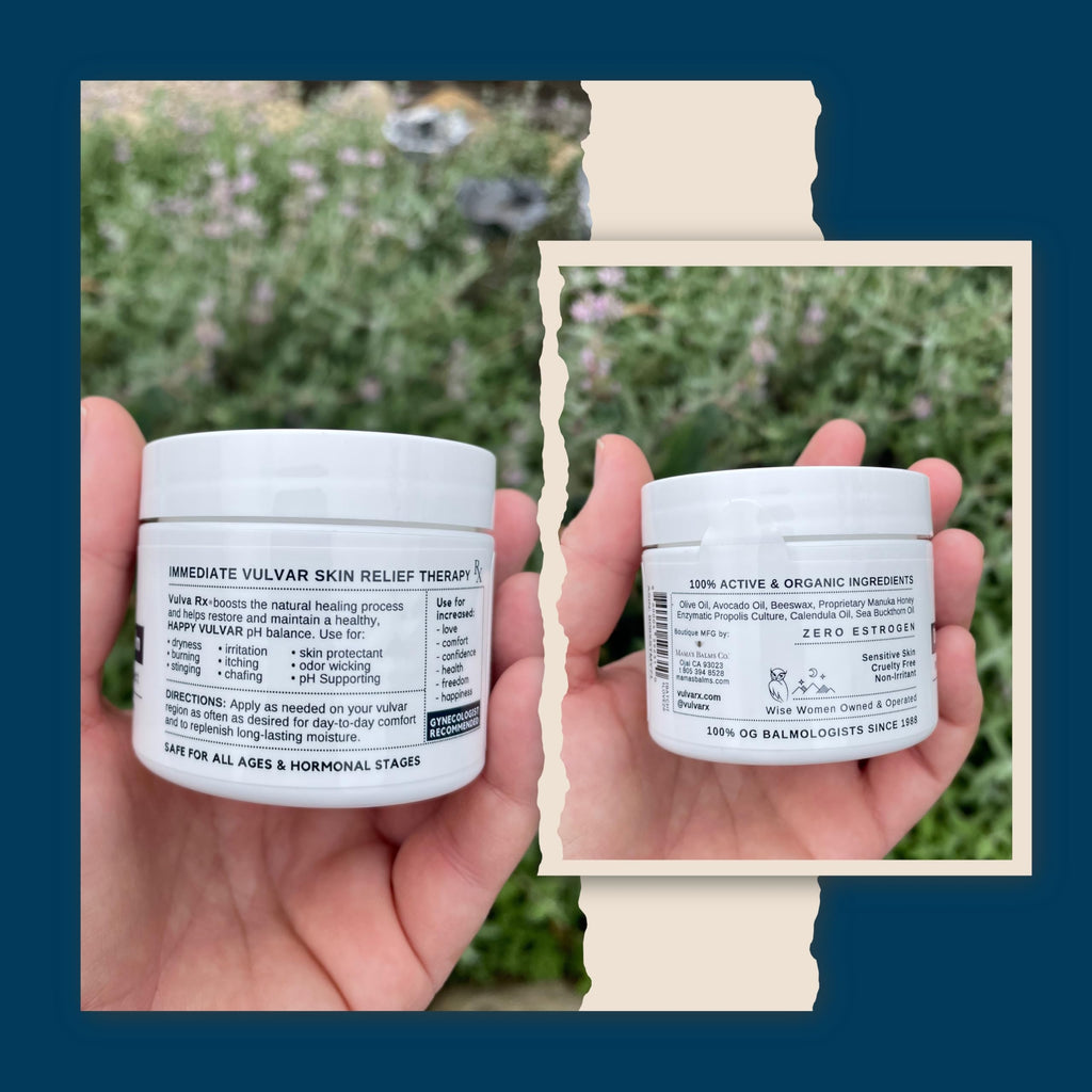 VulvaRx Intimate Moisturizing Balm for Vulvar Skin Care, Organic, Estrogen-Free, 2 oz