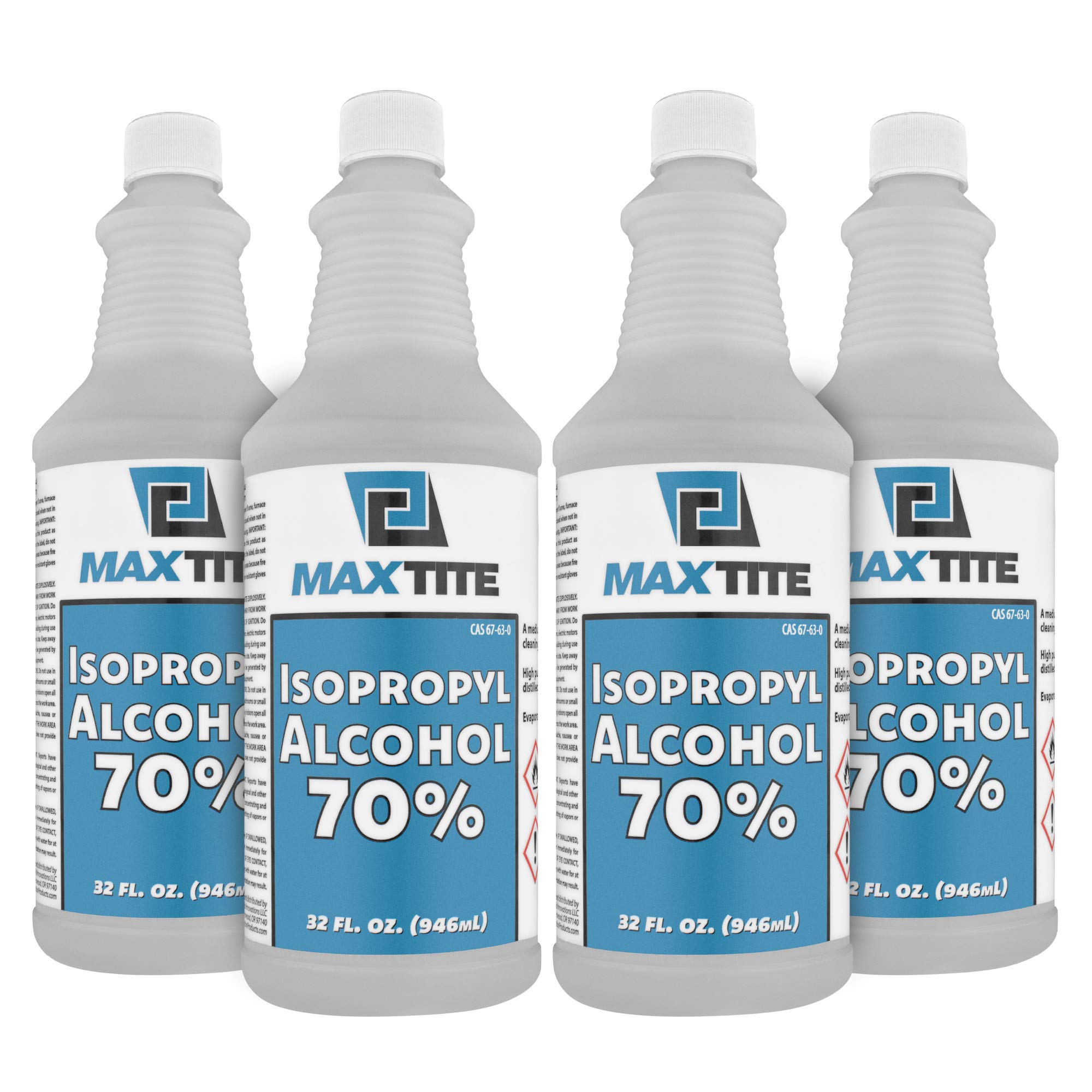 MAXTITE Isopropyl Alcohol 70% (1 Gallon (32oz, 4 Pack))