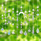 Crystal Suncatcher, 10 Pcs Colorful Sun Catchers Indoor Window Hanging