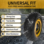 TPXQWL 10" 3.00-4 Flat Free Tire 5/8" Bearing 2.2" Hub for Hand Truck 2PK