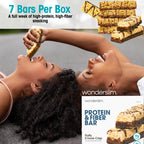 Wonderslim High Fiber Protein Bars, Fluffy S'more Crisp | 15g Protein, 8g Fiber | Low Sugar, Low Carb | Healthy Indulgence | Satisfying, Supports Energy & On-the-Go Convenience, 7 Pack