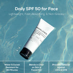 MARLOWE. No. 128 Men's Facial Lotion with Sunscreen SPF 50, 3.4 oz, Oil-Free, Lightweight Daily Face Moisturizer for Men, Includes Natural Extracts to Hydrate, Nourish & Soothe