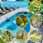 Weallere Animal Saving Escape Ramp,Animal Saver for Swimming Pool Critter, Rescue for Toads, Lizards, Ducks, Snakes, Chipmunk, Mice, Blue 2pcs
