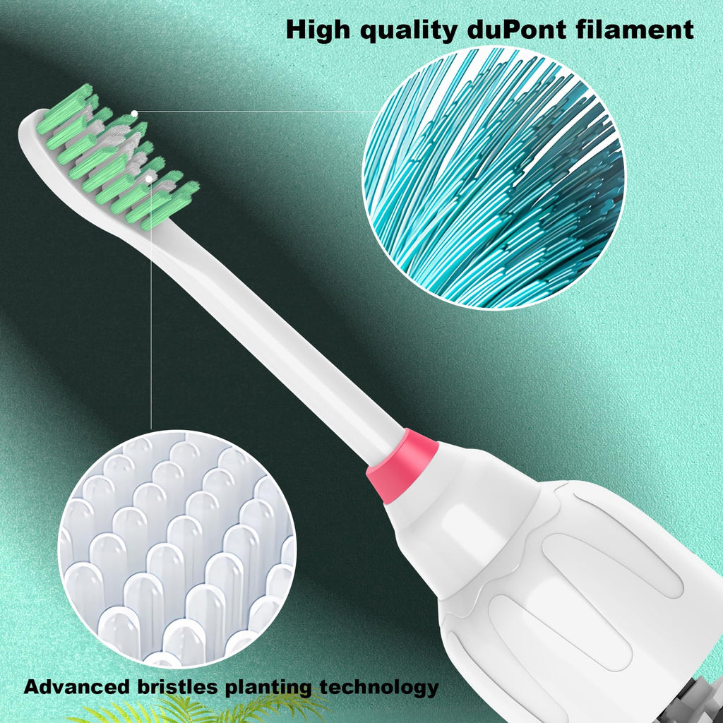 Replacement Toothbrush Heads for Philips Sonicare E Series, Compatible with Sonicare Essence Elite Advance CleanCare Screw-on Electric Toothbrush HX7022/66 HX7023/64, HX7023/30, 8 Pack