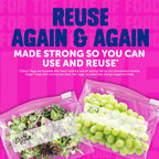 Ziploc Gallon and Quart Storage Slider Bags Bundle, Power Shield Technology for More Durability, 68 and 42 Count