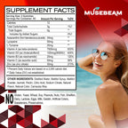 MuseBeam Tanning Gummies for Women - Daily Self Tan Chews That Work Fast Without Sun - Sunless Tan Skin Health Glow Up Sugar Free Vegan Oral Melanin Supplement with Beta Carotene Astaxanthin Lycopene