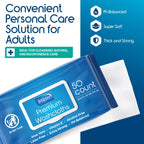 Inspire Adult Wet Wipes, Wash Cloths, Incontinence & Cleansing for Elderly Extra Large, 8"x12" (300 count)