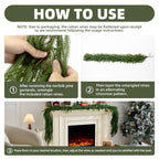 CLEANGOR 2Pcs 6FT Norfolk Pine Garlands for Christmas Decorations Indoor