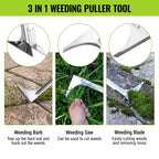 WORKPRO Crack Weeder, Stainless Steel Crevice Weeding Tool with Adjustable Long Handle (27"-54")