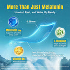 MIHIYO Fast Dissolving Sleep Strips, Natural Formula with L-Theanine & Vitamin B6, No Water Needed, Fall Asleep Faster, Honey Lemon, Sugar Free, Gluten Free, 20 Count