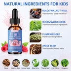 Theronika Aly Parasite Cleanse for Humans & Kids – Advanced Herbal Blend with Black Walnut, Wormwood, Clove, Digestive & Gut Balance Support, Alcohol-Free Liquid Drops, 30 Servings