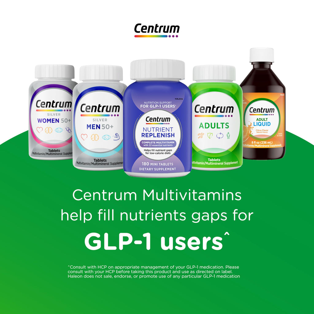 Centrum Multivitamin for Women, Multimineral Supplement with Iron, Vitamin D3, B Vitamins and Antioxidant Vitamins C and E, Gluten Free, Non-GMO Ingredients - 250 Count (Pack of 12)