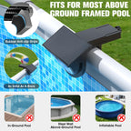 Solar Pool Lights,2026 Upgraded Solar Powered Above Ground Pool Lights, Frame Pool light Waterproof,Swimming Pool Solar Light,Color Changing Pool Lighting for Above Ground Pool Accessories-1PC