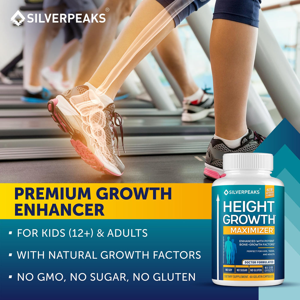 Height Growth Maximizer - Natural Pills to Help You Grow Taller Made in USA with Calcium, Zinc, GABA & Vitamin D3 for Bone Strength, Joint Support* - Free of Hormone, 60 Count (Pack of 1)