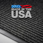 Consolidated Plastics Brush Dry Mat - Made in USA, Heavy-Duty Commercial DoorRug for Indoor/Outdoor Entryways, Non-Slip Backing for High-Traffic Areas (3' W x 5' L, Charcoal)
