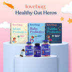 LOVEBUG Kids Probiotic Powder with Prebiotic Fiber - Toddler Immunity Support & Constipation Relief - USDA Organic Probiotics for Childrens Gut & Digestive Health (Ages 1-4) - 60 Pack (Unflavoured)
