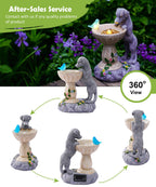 Nacome Solar Dog Garden Statues: Weatherproof Resin Decor