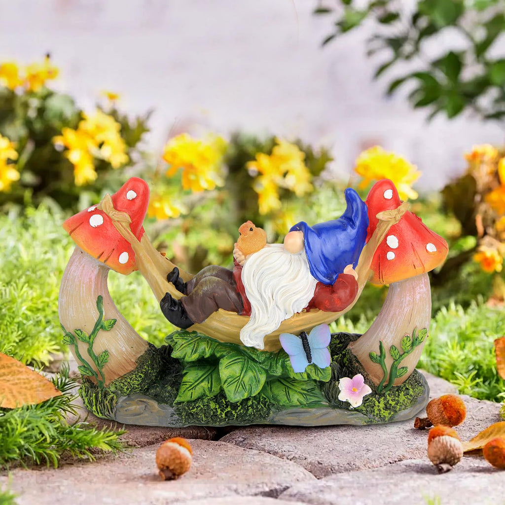 Outdoor Garden Gnome Statue,Solar Gnomes Figurine Birthday Gifts for Mom