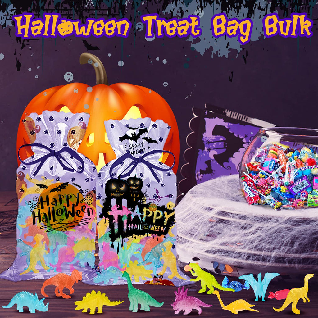 48Pcs Glow in Dark Mini Dinosaur Kids Birthday Party Favors Halloween Bulk