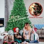Artificial Christmas Tree, 1000 PVC Tips Full Hinged Spruce Tree with Foldable Metal Stand, Easy Assembly Xmas Tree for Home Office Holiday Party Decoration (Green, 7FT)