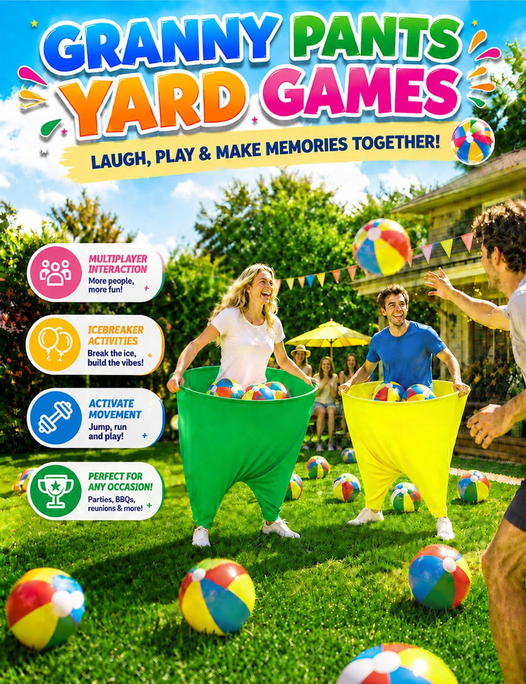 Granny Pants Yard Game, 2Pcs Granny Pants Outdoor Games
