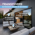 30 SECONDS Outdoor Window & Screen Concentrated Cleaner for Glass, Patio Doors, Fiberglass, Furniture - No Screen Removal Required, Spray & Rinse - Hose End Spray Attachment (2 PACK)