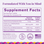 BariMelts Vitamin B12 Plus, 90 Fast-Dissolving Tablets (3-Month Supply), Sugar-Free Bariatric Vitamins for Women, Includes B12, B6, Folate and Biotin, Natural Cherry Flavor