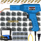 Wrdlosy Plastic Welder, 1200PCS Staples, Plastic Welding Kit, Must Have for DIYers, Instant On/Off, Welder Kit, Bumper Repair, Portable Toolbox (Blue)